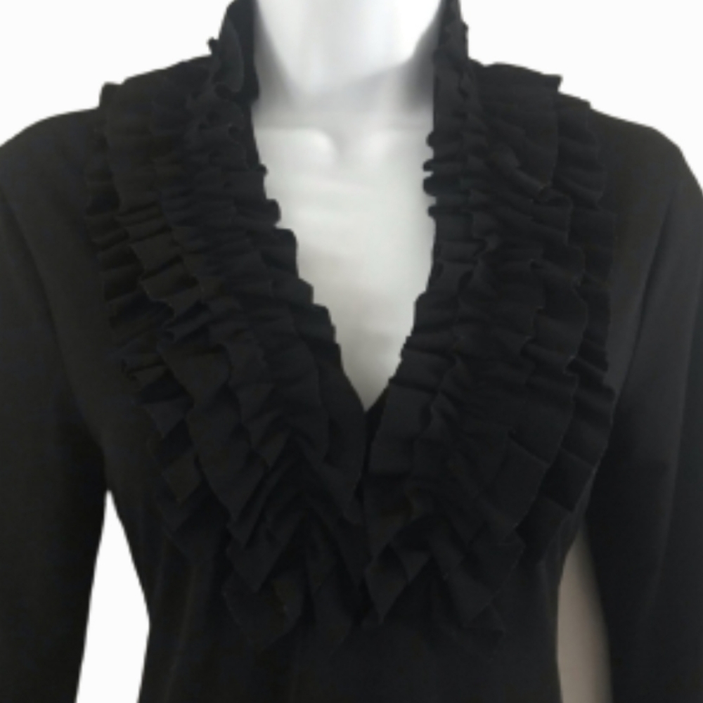 Enfocus Studio Ruffle V-Neck Dress